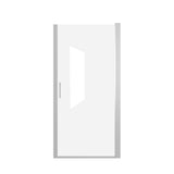 Chrome Shower Door With Explosion Proof Film, Half Frame Design - Chrome