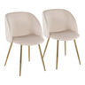 Fran - Pleated Waves Contemporary Chair (Set of 2)
