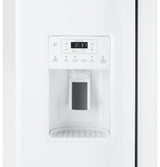 GE GSS23GGPWW - 33 in. 23 cu. ft. Side by Side Refrigerator with Ice & Water Dispenser - White