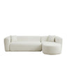 L - Shape Boneless Cloud Couch With 2 Throw Pillows For Living Room