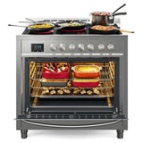 36 in. Professional Electric range Stainless Steel with Legs, 4.3 cu.ft. KM-FR36EE-SS
