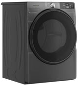 Whirlpool WGD5720RU Volcano Black gas dryer with door open