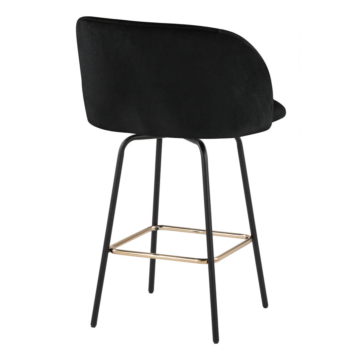 Fran - Glam Fixed-Height Swivel Counter Stool (Set of 2)