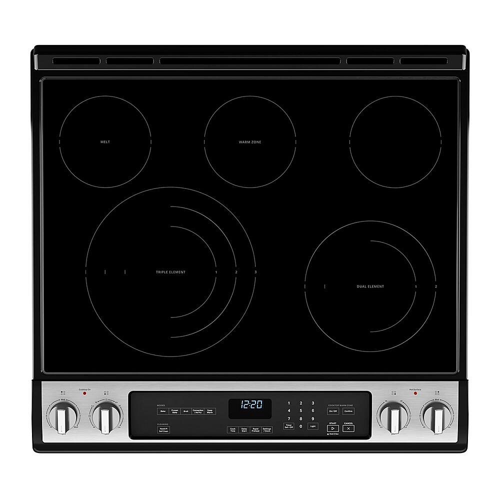Whirlpool WEE745H0LZ range angle