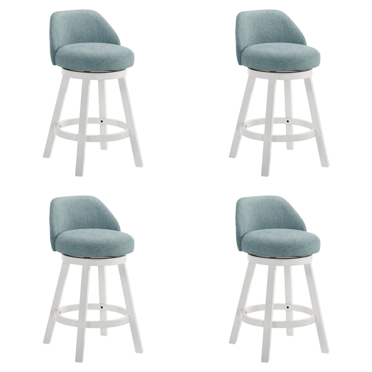 Erika - Modern Transitional Swivel Wood Counter Height Kitchen Bar Stool