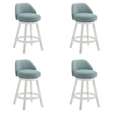 Erika - Modern Transitional Swivel Wood Counter Height Kitchen Bar Stool