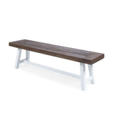 Tranquilizer - Outdoor Acacia Wood Bench With Slat Panel Design