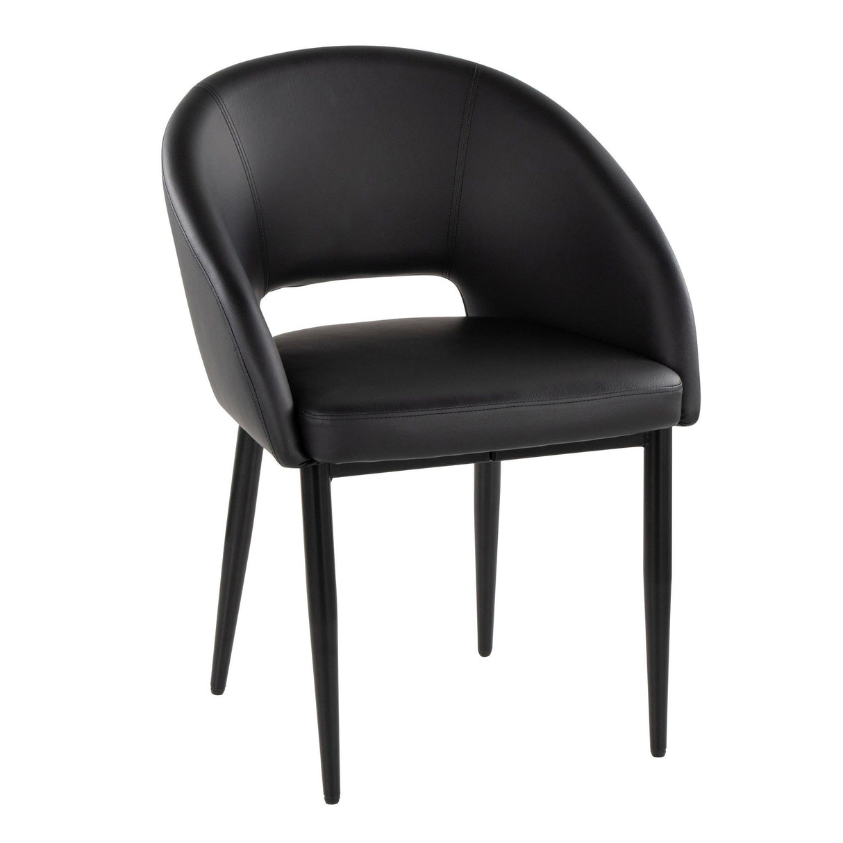 Renee - Upholstered Contemporary Chair (Set of 2) - Black Metal Legs