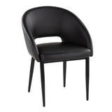 Renee - Upholstered Contemporary Chair (Set of 2) - Black Metal Legs