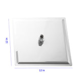 Ultra Thin Square Rainfall Shower Head Stainless Steel, Wall Or Ceiling Mount