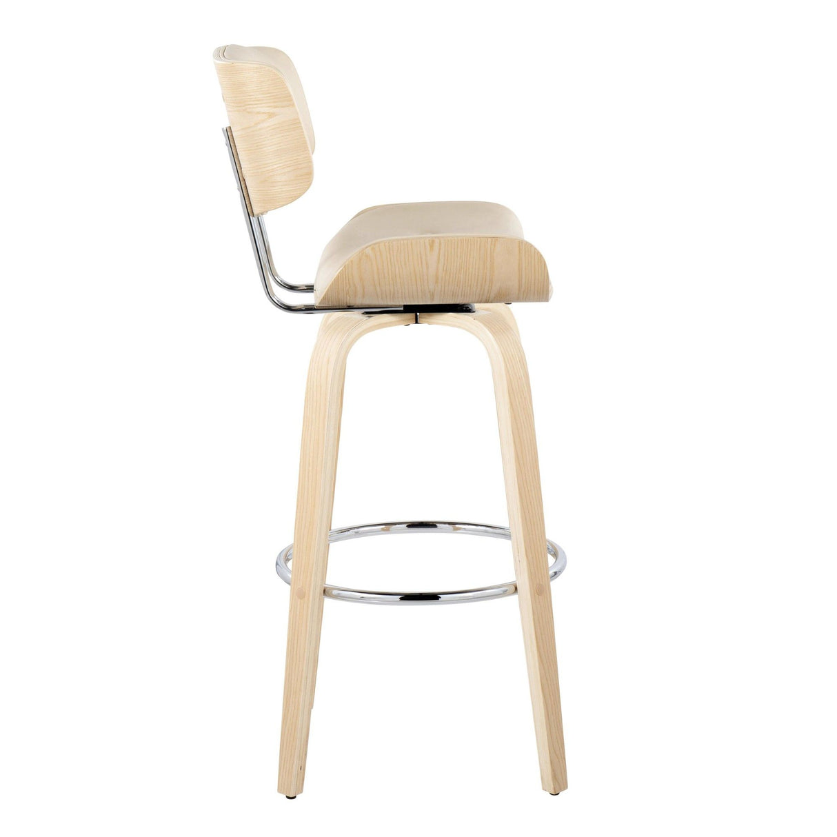 Lombardi - 30" Fixed-Height Barstool (Set of 2) - Natural Base