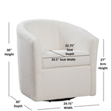 Oaklynn - Barrel Style Swivel Accent Chair