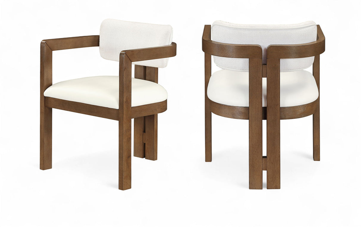 Ravina - Upholstered Dining Chair With Stained Brown Base (Set of 2)