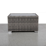 Chesterville - Slatted Side Table With Aluminum Top - Gray