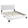 Modern Style Bed With Upholstered Rectangle Headboard