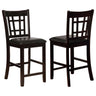 Lattice Back Counter Height Stools (Set of 2)