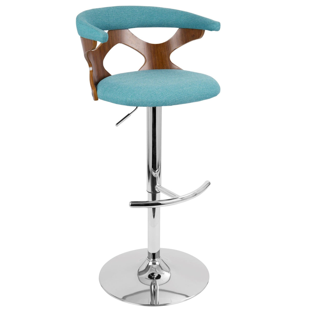 Gardenia - Adjustable Barstool - Walnut And Teal