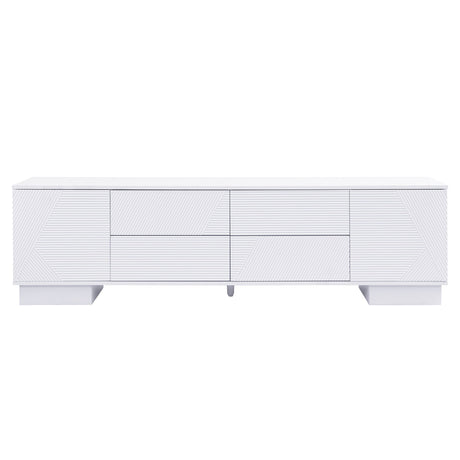 Modern TV Stand With Storage Cabinets, 4 Drawers