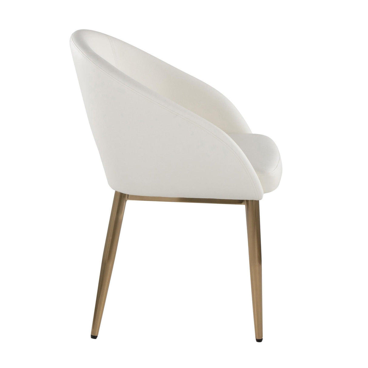 Renee - Upholstered Contemporary Chair (Set of 2) - Gold Metal Legs
