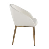 Renee - Upholstered Contemporary Chair (Set of 2) - Gold Metal Legs