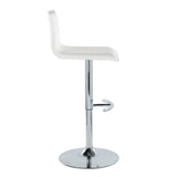 Mara - Adjustable Barstool (Set of 2) - Chrome Metal