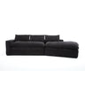 Modern Minimalist Modular Sectional Sofa With Deep Seats And Right Facing Chaise