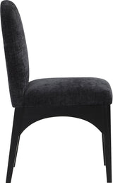 Waldorf - Chenille Dining Side Chair With Black Legs