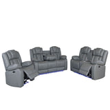 Raize - Power Living Room Set With Storage Console And Cup Holders