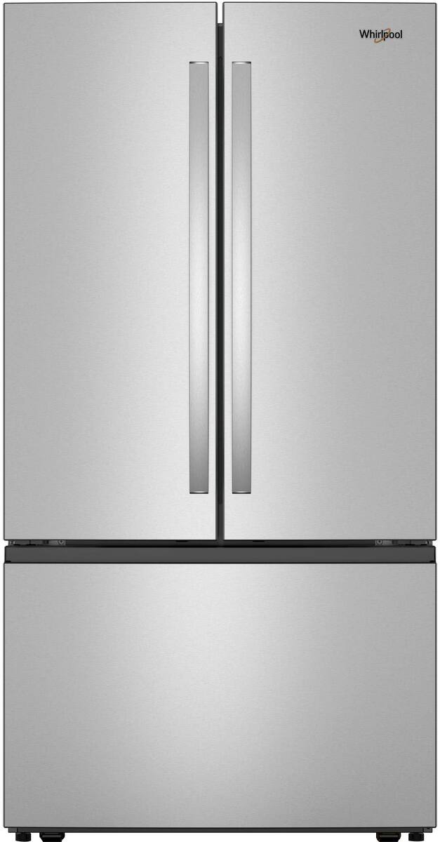 Whirlpool WRFF3136SZ stainless French door refrigerator front view