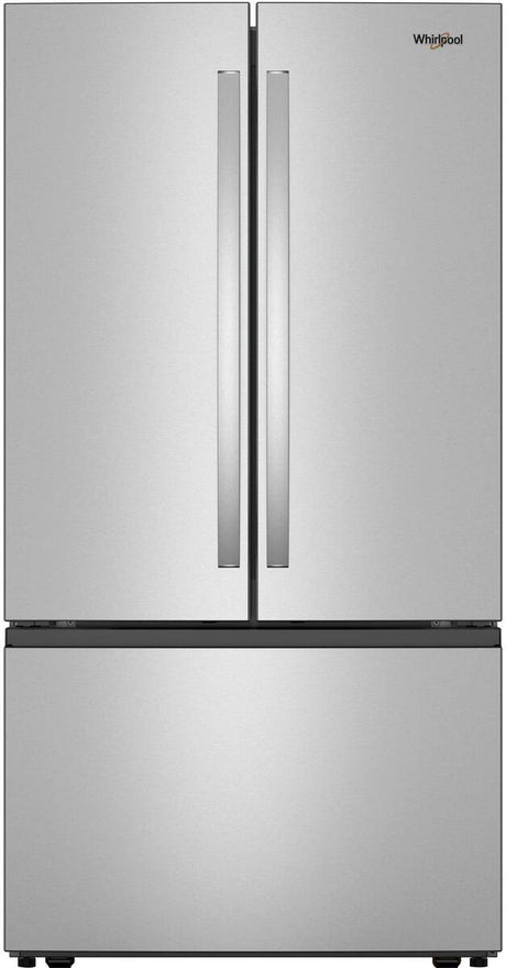 Whirlpool WRFF3136SZ stainless French door refrigerator front view