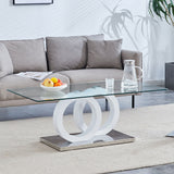 Contemporary Style Glass Top Coffee Table