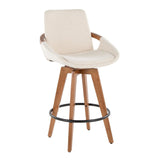 Cosmo - Fixed-Height Counter Stool - Walnut Bamboo Base