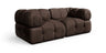 Orin - Velvet Performance Fabric Upholstered 2 Piece Modular Sofa (2 Corner Chairs)