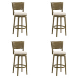 Winsley - Coastal Modern Swivel Wood Bar Height Kitchen Bar Stool