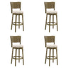 Winsley - Coastal Modern Swivel Wood Bar Height Kitchen Bar Stool