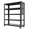 Heavy Duty Adjustable Metal Shelving Unit With Pegboard And Wheels For Multipurpose Storage