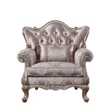 Jayceon - Chair With Pillow - Fabric & Champagne