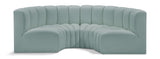 Arc - Faux Leather 4 Piece U-Shaped Modular Sofa