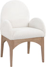 Waldorf - Boucle Dining Arm Chair With Natural Legs