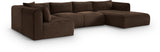 Shaggy - 5 Piece Modular U-Shaped Sectional