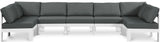 Nizuc - Outdoor Patio 7 Piece Modular Sectional With White Frame