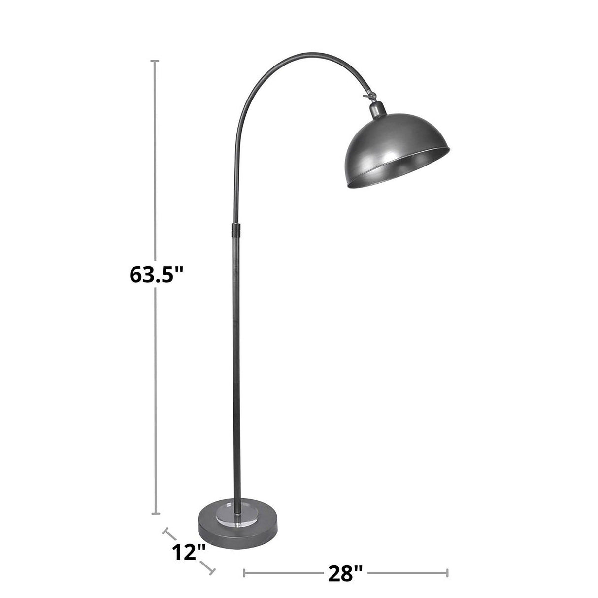 Emery - Metal Floor Lamp - Vintage Metal, Clear Crystal