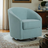 Contemporary Swivel Glider Chair With 360 Degree Rotation