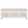 Entryway Shoe Bench With Drawers & Button Tufted Cushion