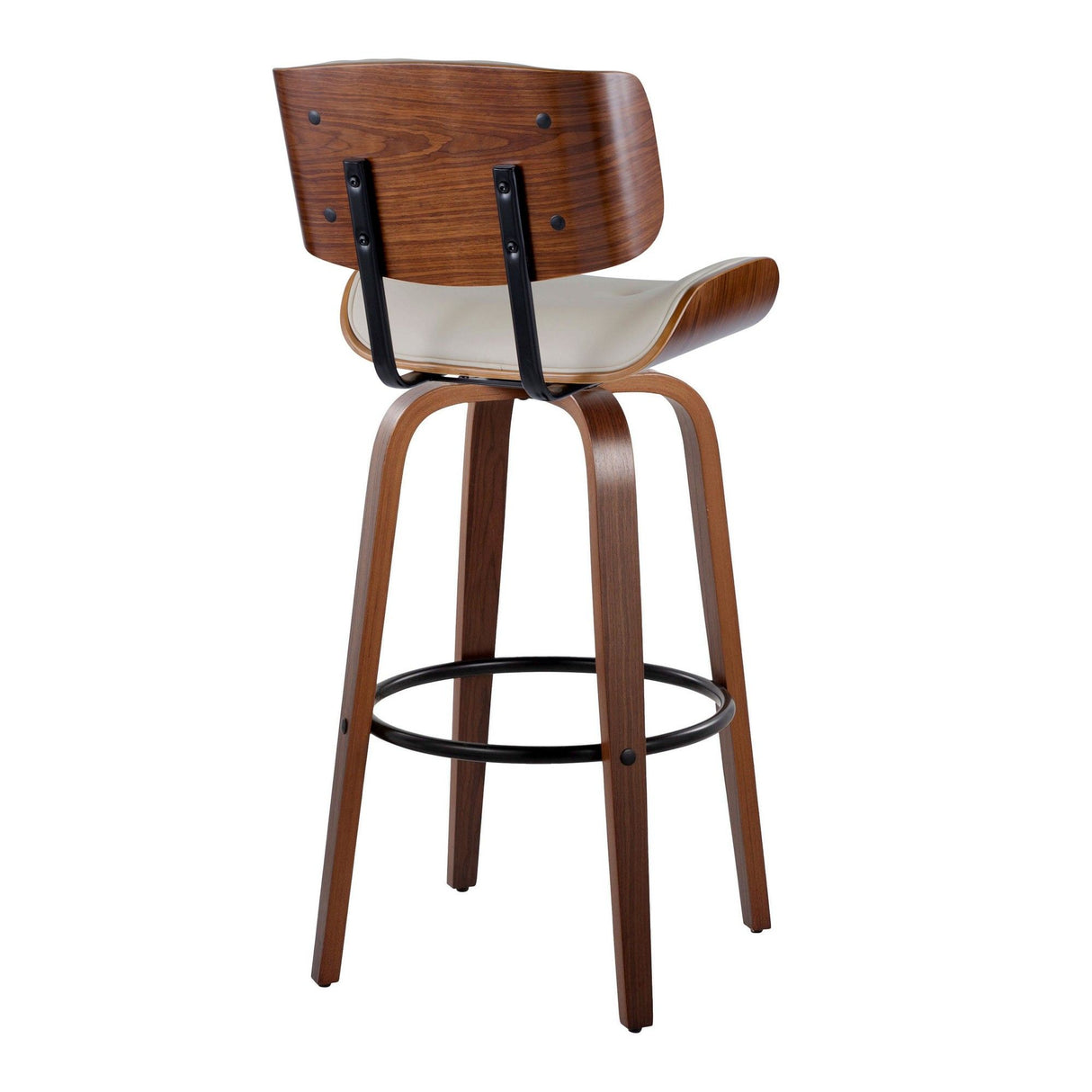 Lombardi - 30" Fixed-Height Barstool (Set of 2) - Walnut Base