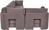 Hammond - Velvet Performance Fabric Upholstered 6 Piece L-Shaped Sectional