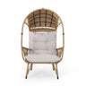 Outdoor Wicker Standing Basket Chair With Cushion