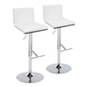 Mason - Adjustable Barstool (Set of 2) - Chrome Base