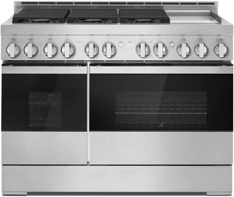 JennAir JGRP548HM 48 inch NOIR Pro-Style Gas Range Floating Glass Black