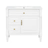 Freestanding Bathroom Vanity With Sink, Adjustable Shelf, Flip Drawer